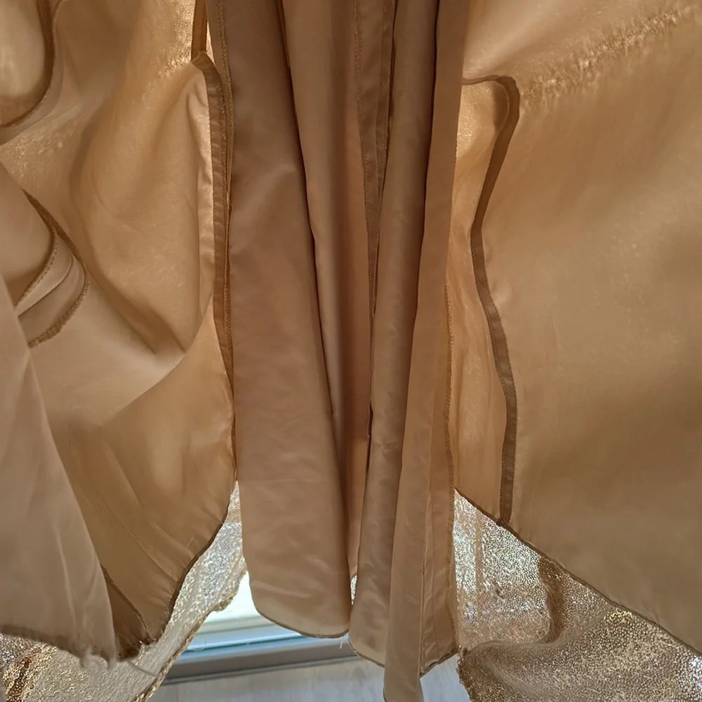 Only worn once Tony bowls long gold sequence dress⭐️ - Picture 9 of 13